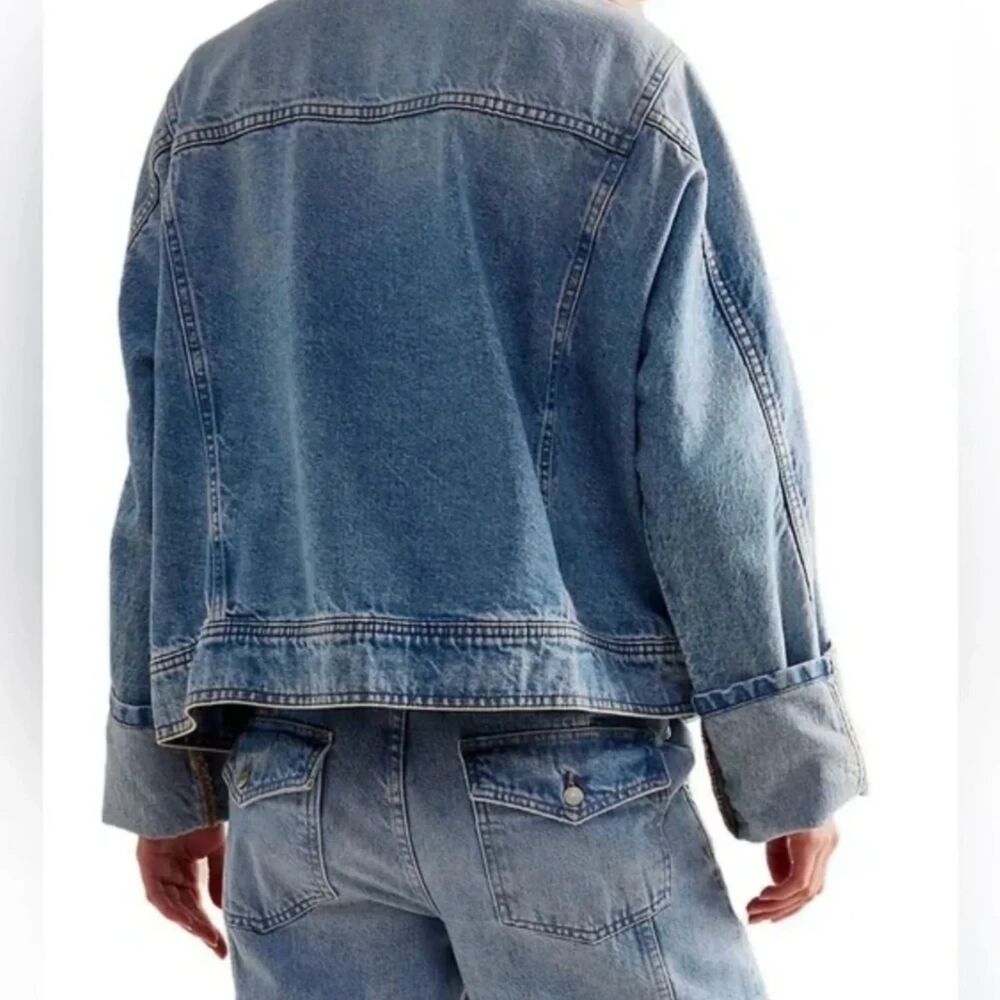Free People We The Free Suzy Denim Jacket M - Picture 2 of 9